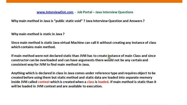 Why main method Public Static Void Java смотреть онлайн
