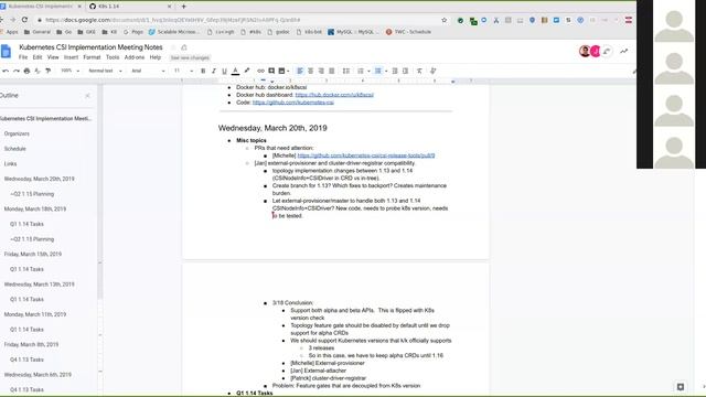 Kubernetes SIG Storage - CSI Implementation Workgroup 20190320 смотреть онлайн