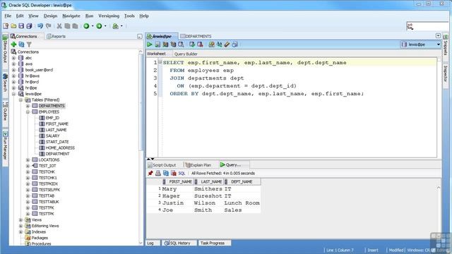 Oracle 11G Tutorial | Performing Joins | InfiniteSkills Training смотреть онлайн