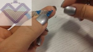 Серьги из бисера. Кирпичное плетение.