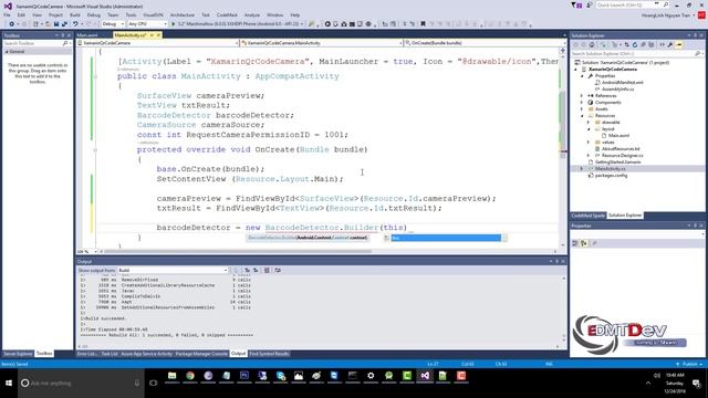 Xamarin Android Tutorial - Scan QR Code by Camera using Google Vision смотреть онлайн