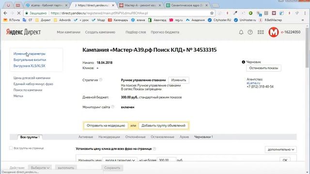 Еще одна настройка РК в Директе с бид менеджером в еламе смотреть онлайн