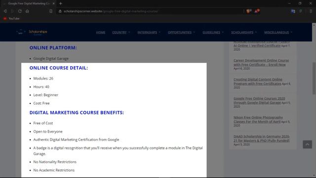 Google Free Digital Marketing Course | Free Digital Certificate | How to Join? смотреть онлайн