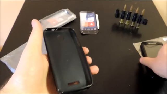 Посылка из Китая.Силиконовый чехол+защитная пленка на Lenovo A390. смотреть онлайн