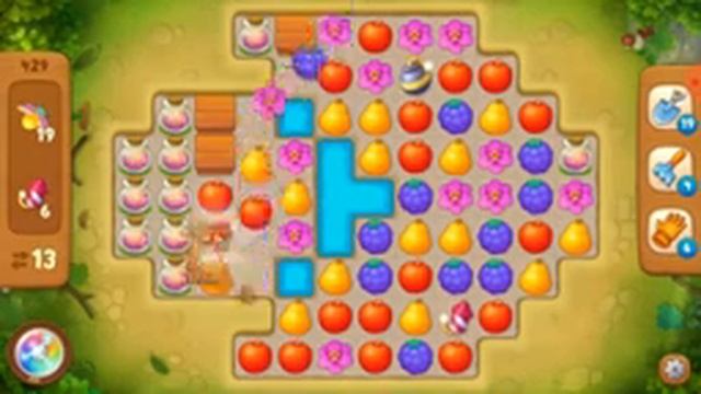 Прохождение Gardenscapes Level 429 без бустеров