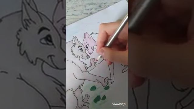 Рисую аниме волков - Гарт и Меллиса смотреть онлайн