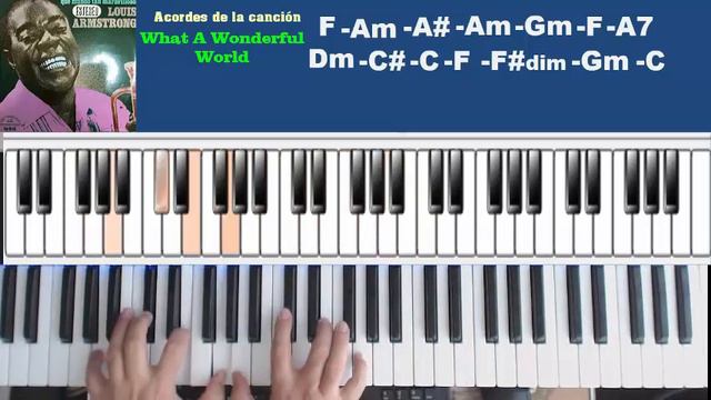 What A Wonderful World. Acordes. Tutorial Piano