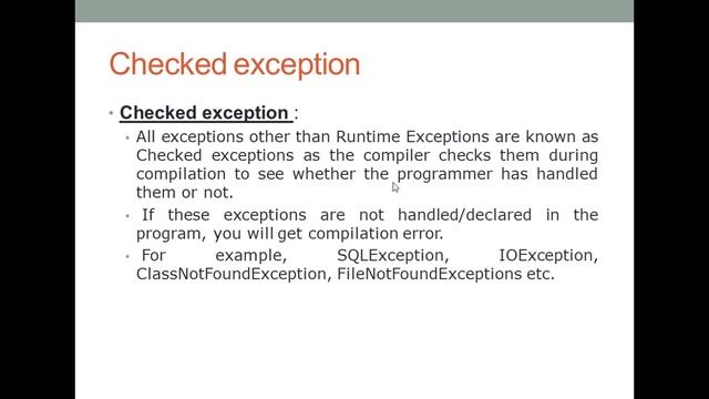 Exceptions in java - 02 (Types of exceptions) смотреть онлайн