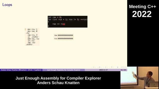 Just Enough Assembly for Compiler Explorer - Anders Schau Knatten - Meeting C++ 2022 смотреть онлайн
