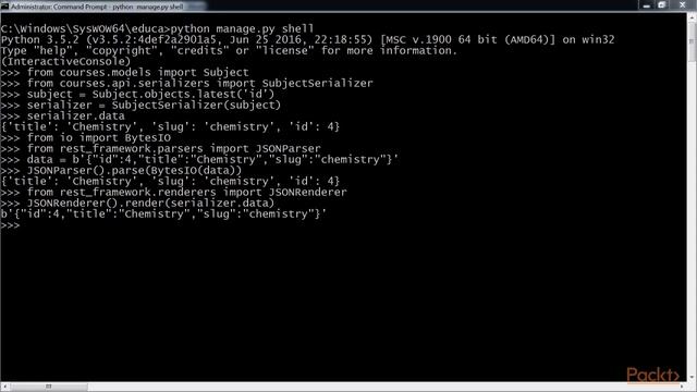 Django by Example : Building a RESTful API | packtpub.com смотреть онлайн