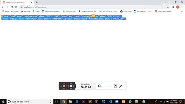 9.[part1] Show All User Data in RecyclerView in MySql database in Android Volley and PHP смотреть онлайн