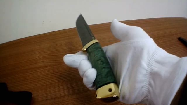 Златоустовский нож БЕКАС с клинком из дамасской стали смотреть онлайн