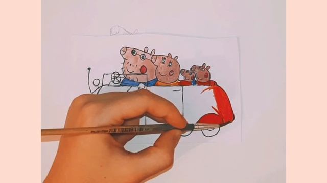 Раскраска Рисовалка для детей свинка пеппа Peppa Pig смотреть онлайн