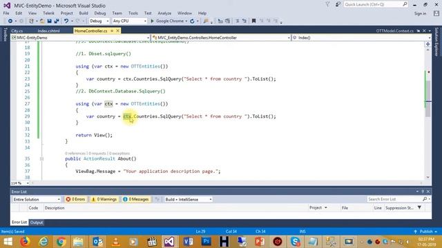 SQL Query with Entity Framework in MVC || 2019 Part-II смотреть онлайн