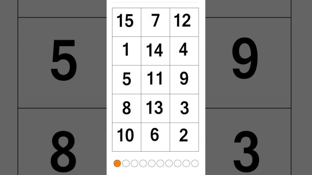 Найдите взглядом все числа от 1 до 15 по порядку за 10 секунд смотреть онлайн