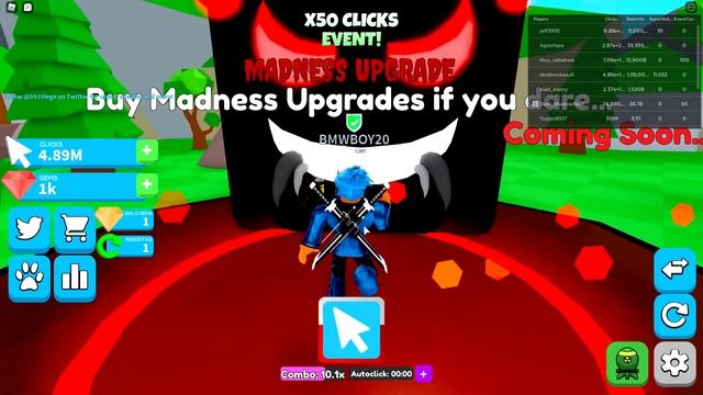 Roblox clicker madness op auto clicker смотреть онлайн