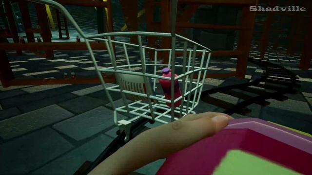 Акт 3 - Супермаркет, Школа и по рельсам с вагонеткой на крышу ☀ Hello Neighbor Прохождение игры #5 смотреть онлайн