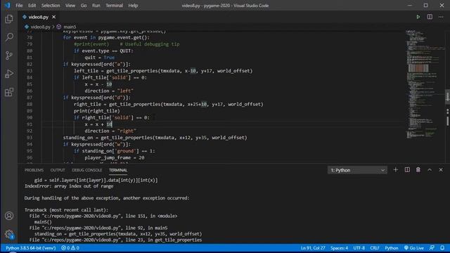 Pygame 8 - Solid walls and ceilings смотреть онлайн