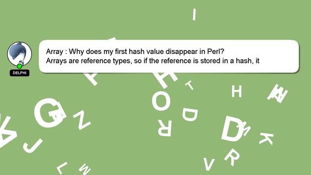 Array : Why does my first hash value disappear in Perl? смотреть онлайн