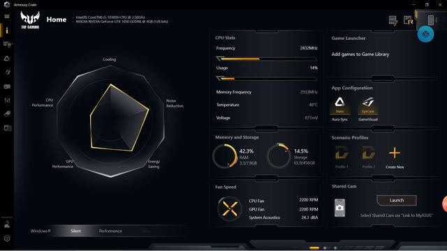 how to check fan speed , cpu and gpu usage in asus laptop with ARMOURY CRATE App смотреть онлайн