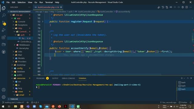 Verify Account By Email Part-2 | Queue and Jobs | Recruit Management | React JS | Laravel API смотреть онлайн