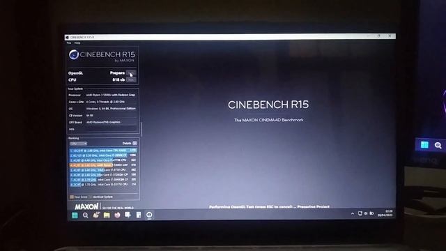 Ryzen 3 5300U Cinebench R15 Benchmark смотреть онлайн