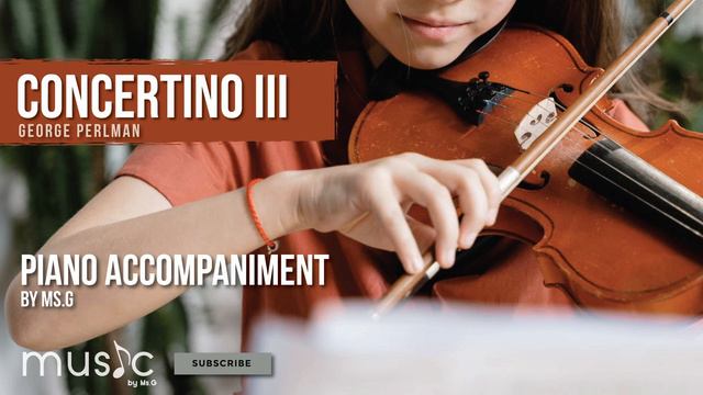 Concertino in A Minor, 3rd Movement by George Perlman - Piano Accompaniment for Violin Solo смотреть онлайн