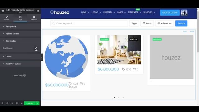 Houzez - Property Cards Carousel v6 - Elementor Widget смотреть онлайн