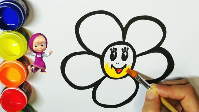 Рисунок Цветок #2 Раскраска Цветок Как нарисовать Цветок / How to draw a Flower смотреть онлайн