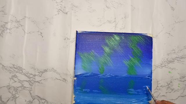 How to paint NORTHERN LIGHTS in "WOW ART" style / Как нарисовать СЕВЕРНОЕ СИЯНИЕ в стиле "WOW ART" смотреть онлайн