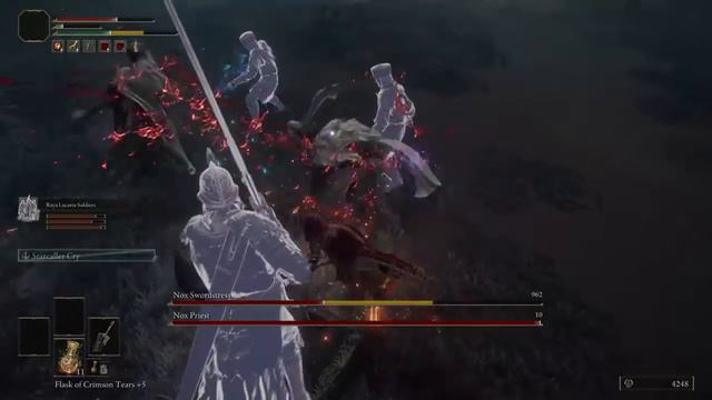 Dood vs Nox Priest & Nox Swordstress - ELDEN RING™ [PS4] смотреть онлайн