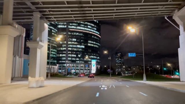Москва-Сити ночной вид прогулка 2023 смотреть онлайн