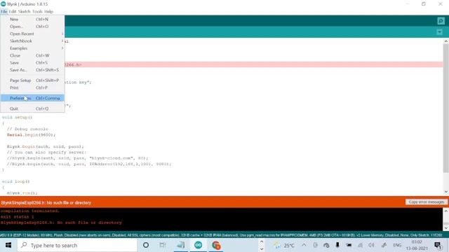 how to install blynk library in arduino ide. BlynkSimpleEsp8266.h: No such file or directory. Solve смотреть онлайн