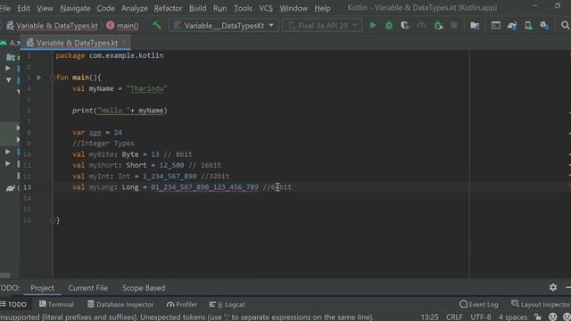 Android Kotlin in Sinhala 6 | kotlin Variable and Data Types смотреть онлайн