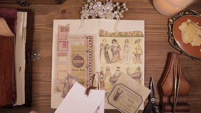 ASMR 빈티지 다꾸 꾸미고 일기쓰기? 팅글 Scrapbooking Journaling Relaxing Sounds Paperdiy