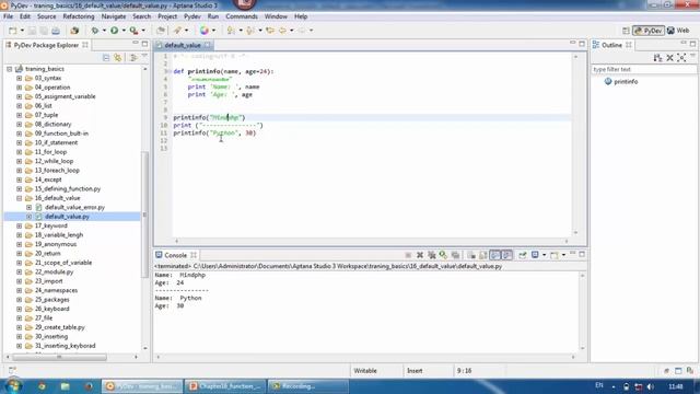 สอนไพทอน บทที่ 16 การสร้างฟังก์ชั่นโดยมี default value ในไพทอน Defining function Default value смотреть онлайн