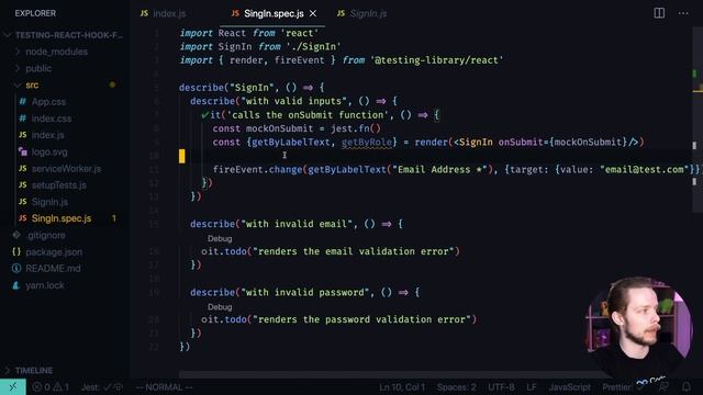 HOW TO TEST REACT HOOK FORM USING REACT TESTING LIBRARY смотреть онлайн