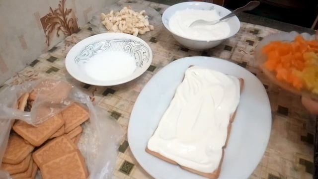 Тортик без выпечки с фруктами смотреть онлайн