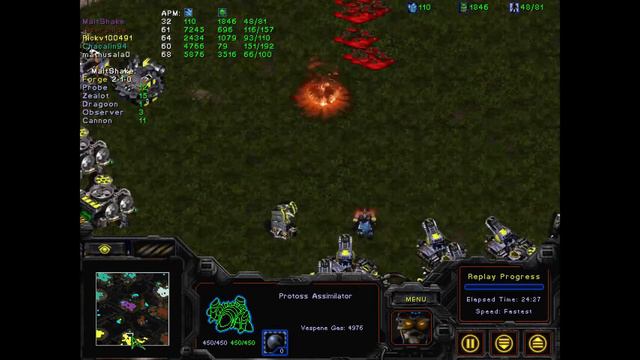 Starcraft Brood War - Vidrep 95 - NHFFA - Delusions of Potential смотреть онлайн