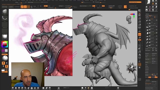 Making a Cartoon Character in Zbrush (Dragon Knight edition) promo смотреть онлайн