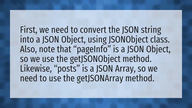 How do you handle JSON in Java? смотреть онлайн