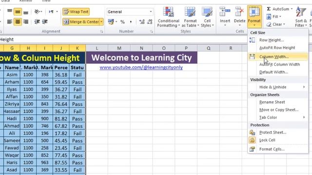 Set custom Row Height and Column Width in Excel | Autowidth & Autoheight Size смотреть онлайн
