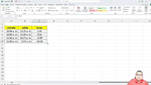 COMO CORREGIR ERROR DE CALCULO HORAS LABORADAS EN EXCEL смотреть онлайн