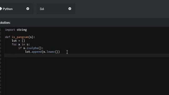 Python - Detect Pangram смотреть онлайн