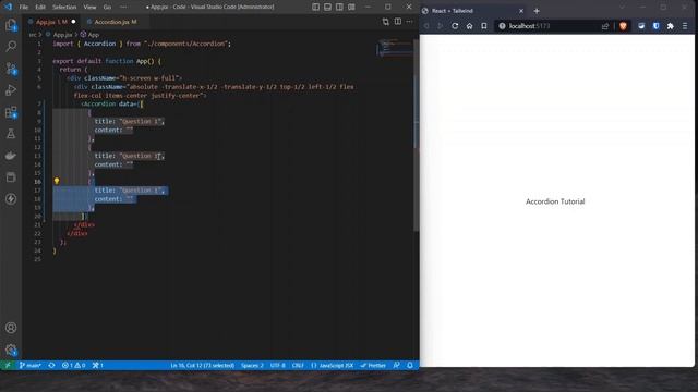 Accordion Tutorial - React JS+ Tailwind CSS | Custom Accordion Component | Build your own Accordion смотреть онлайн