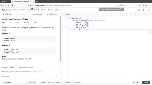 LeetCode in Python 345. Reverse Vowels of a String - Michelle小梦想家 смотреть онлайн