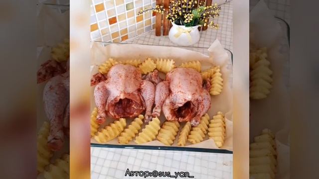 Цыплёнок в духовке .Ужин .Вкусный,ситный ужин смотреть онлайн