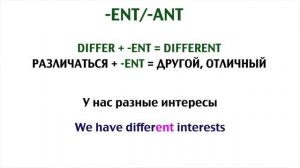 Образование прилагательных с помощью суффиксов в английском языке