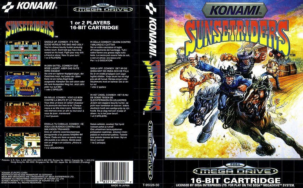 Sega Mega Drive 2 (Smd) 16-bit Sunset Riders Полное Прохождение