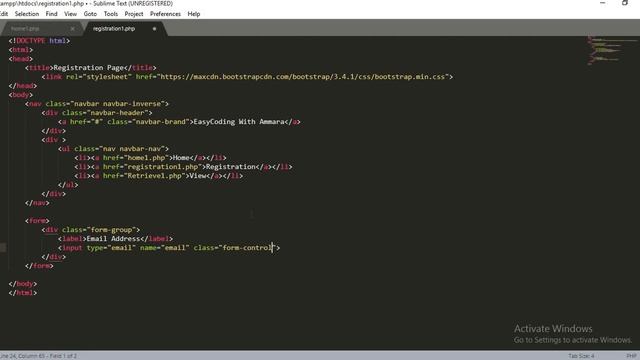 How to store data in mysql database suing php 2020 | create menu and form in bootstrap | Fetch смотреть онлайн